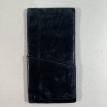 Dockers Travel Leather Bi-Fold Wallet Distressed Black Document Passport Holder - $28.03