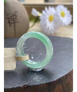 US 7 Highly-translucent Type A Myanmar Green Jadeite Jade Band Ring  - $357.00