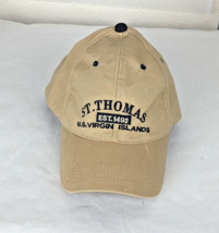 Cap. St. Thomas US Virgin Islands Hat. Adjustable. Tan Brown. - $11.88