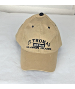 Cap. St. Thomas US Virgin Islands Hat. Adjustable. Tan Brown. - £9.51 GBP