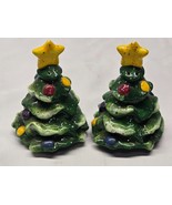 Vintage Christmas Tree Salt &amp; Pepper Shaker Set - Farmhouse Country Holi... - $16.26 CAD