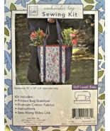 June Tailor Weekender Bag Sewing Kit - Easy Skill Level Navy Red Floral ... - $18.80