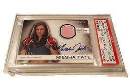 Miesha Tate Auto Fighter Worn Gear Relic Patch UFC Card PSA autograph /275 POP 1 - £394.72 GBP