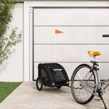 vidaXL Pet Bike Trailer Black Oxford Fabric, Iron, PVC Durable - $3,951.97 MXN