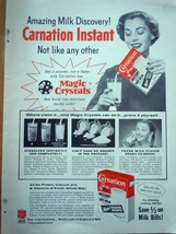 Carnation Instant Magic Crystals Print Magazine Advertisement 1955 - £4.69 GBP