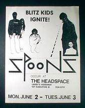 Canada Synth The Spoons Rare 1980 Toronto Concert Flyer Rare - £27.33 GBP