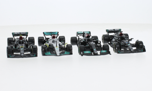 Mercedes 4er Set Mercedes AMG Formula 1 Bburago 1:43 - $59.95