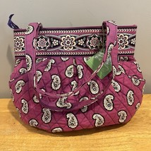 Vera Bradley Morgan Purse Simply Violet Fuscia Paisley  Shoulder Bag NWT - $1,291.56 MXN