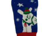 Pet Central Winter Dog Knitted Sweater, Size XS, Blue &amp; Red Christmas Llama - £5.34 GBP
