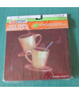 Set of 2 RANGE KLEEN - HOT PADS / TRIVETS - 7&quot; x 7&quot; - Coffee Design - NIP! - £5.60 GBP