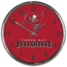 Tampa Bay Buccaneers Round Chrome Wall Clock - €69,08 EUR