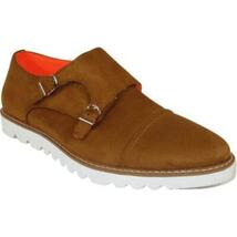 Men Tayno Dressy Casual Soft Suede Comfortable Double Buckle #Freshman Camel image 8