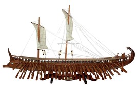 Ancient Trireme Greek Warship 400 B.C Model Ship - £258.02 GBP