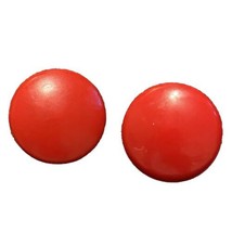 Vintage Made in Japan Cherry Red Snap Button Earrings    - £11.79 GBP