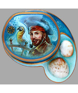 Hand Painted One Kind Russian Lacquer Box &quot;Pirate and Sea&quot; By Nuzhnova-
... - $992.78 CAD