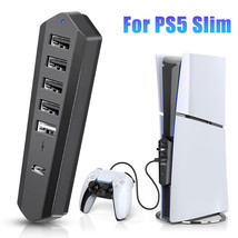 6 Ports Expansion USB Hub Extender Splitter Charger for PS5 Slim Disc / ... - £18.75 GBP