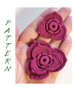 3D rose crochet patterns tutorial, Crochet colorful rose tutorial- detai... - £9.46 GBP