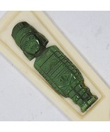 Vintage Letter Opener Green Mayan Character Plastic - $338.62 MXN