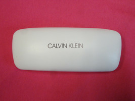 Calvin Klein  white eye glass case with logo   Black inside  NEW - £11.83 GBP