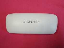 Calvin Klein  white eye glass case with logo   Black inside  NEW - £11.93 GBP