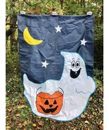 Ghost Pumpkin Halloween Garden Yard Decorative Flag 28” X 41” Decoré Orange - $13.87