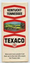 Texaco Oil Company Map of Kentucky Tennessee Rand McNally 1969 - £9.49 GBP