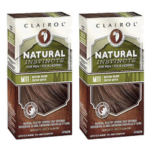 2-Clairol Natural Instincts Semi-Permanent Hair Color kit For Men M11 Medium Bro - £22.57 GBP