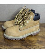 Timberland Classic Work Boot Boys Size 11 Nubuck Wheat Lace Up Shoes - $475.98 MXN