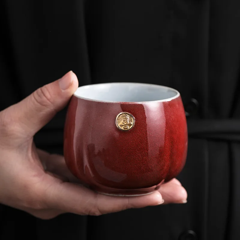 Play Japanese Style Kiln Baked Tea Cup Ceramic Kung Fu Tea Set Cup Master Cup Pe - £32.14 GBP