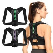 Back Posture Corrector Belt Adjustable Clavicle Spine Back Shoulder Lumbar Men W - £9.84 GBP+