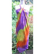 New Tie Dye Sarong Green Yellow Purple Orange Multi-Color - $17.93 CAD