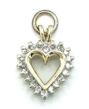 Vintage 10k Yellow Gold JST 20 Diamond Heart Pendant - £77.71 GBP