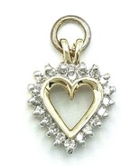 Vintage 10k Yellow Gold JST 20 Diamond Heart Pendant - £77.08 GBP