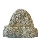 Vintage Plymouth Italy Knit Beanie Hat Chunky Wool Mohair Speckled Cream... - $25.20