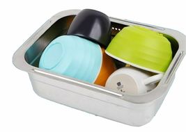 Incoc Stainless Steel Basin Bucket Dishpan Dish Washing Bowl Basket (Small) image 4
