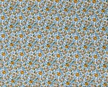 Cotton Yellow and Blue Flowers Floral 1930&#39;s Basics Fabric Print by Yard... - $13.95