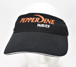 Pepperdine University Waves Adjustable STRAPBACK Sun Visor Hat Cap Black - £21.74 GBP