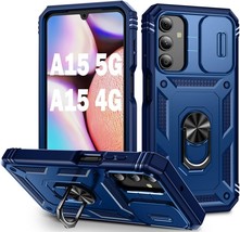 For Galaxy A15 5G Phone Case 360 Kickstand Slide Camera Cover Military H... - £31.01 GBP