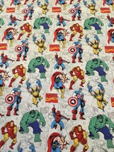 Marvel Superimposed Super Hero Characters  Cotton Fabric  Camelot Fabric... - $4.51
