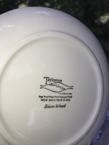 1950s Vintage 3 Plates Bread Dessert Silver Wheat Taylor Smith Taylor Taylorton Item image 11
