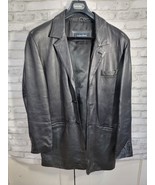 Today&#39;s Man Large Size 43 Black Leather Soft Jacket Pockets Casual Work - $40.59 CAD