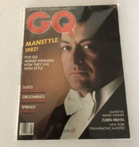 GQ January 1982 MANSTYLE Vol. 52, #1 Calvin Klein Armani Zubin Mehta Andy Gib - £14.87 GBP
