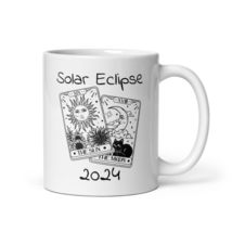 Boho Solar Eclipse 2024 Coffee Tea Mug Sun Moon Tarot Card Celestial - £7.89 GBP+