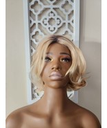 Beimer Short Blonde Curly Bob Wigs for Women Shoulder Length Curly Wavy ... - £14.99 GBP