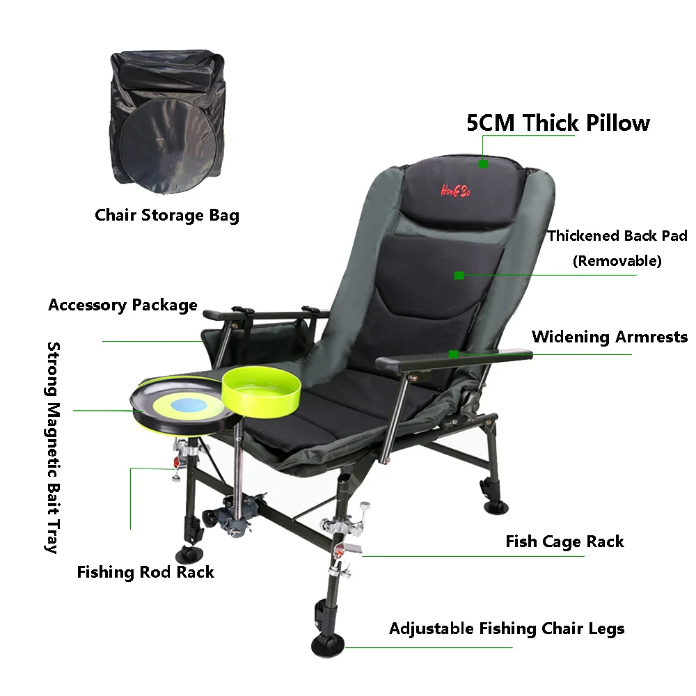 Foldable Multi-Functional Fishing Chair Beach Outdoor Aluminum Alloy Picnic BBQ - £263.05 GBP+
