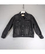 We the Free People Jolene Trucker Black Denim Jean Jacket Women&#39;s XS Dis... - $551.25 MXN