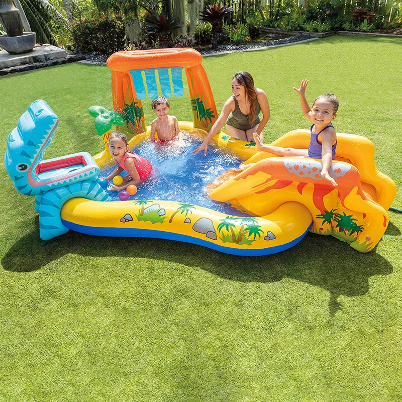INTEX 57444 Children&#39;s Inflatable Swimming Pool Slide Thickening Fountain Pool - £113.79 GBP