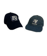 Lot of 2 Blue BJ Oil Company Trucker Golf Hats Caps Denim Cotton Adjusta... - £11.67 GBP