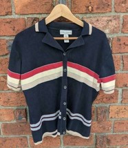 Evan-Piccone Womens Colorful Short Sleeve Button 100% Cotton Top Blouse ... - $4.94