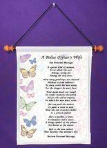 A Police Officer&#39;s Wife Poem - Personalized Wall Hanging (374-1) - £15.71 GBP